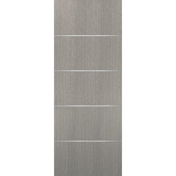 Sartodoors Slab Door Panel 42x84 Planum 0020 Grey Oak Finished Flush Modern Pocket Closet Sliding PLANUM20S-SD-4284